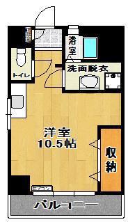 定功ビル(ワンルーム/6階)の間取り写真
