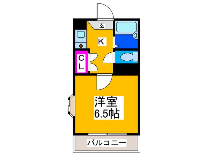 リトウール深井(1K/4階)の間取り写真