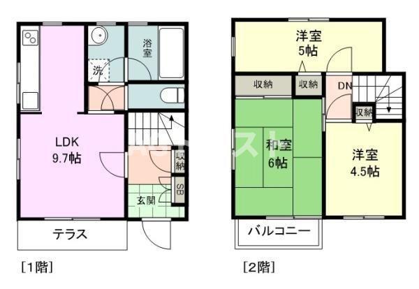 ビューパレス泉台(3LDK/1階)の間取り写真