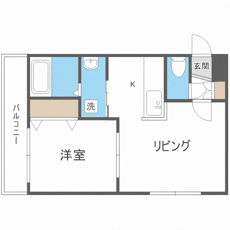 LE・ESTIII(1DK/4階)の間取り写真