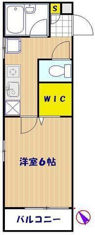 ポローニア北戸田Ⅱ(1K/2階)の間取り写真