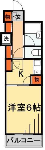 CASA RAMBLAS(1K/2階)の間取り写真