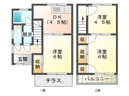 柴田ハイツ(3DK/1階)の間取り写真
