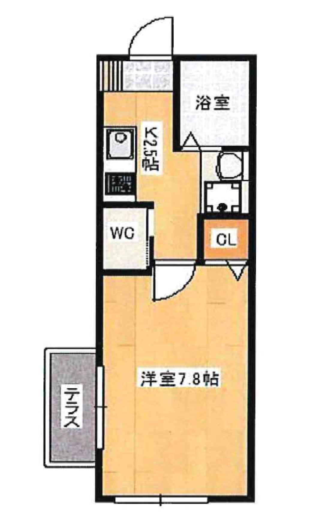 ESHALOT(1K/1階)の間取り写真
