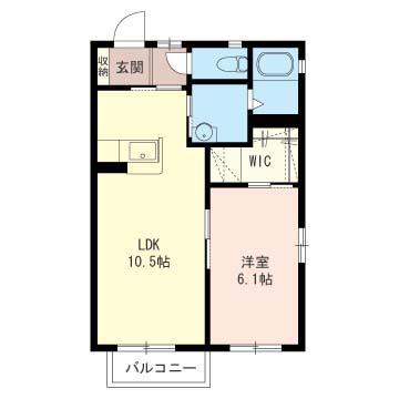 パストラルコートVII(1LDK/1階)の間取り写真