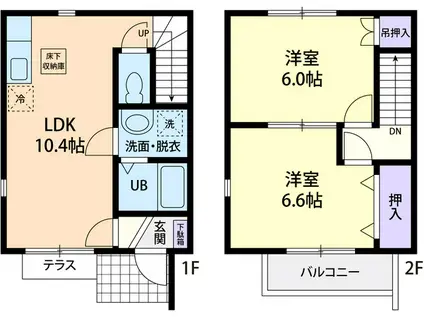 GREEN PLAZA(2LDK/1階)の間取り写真