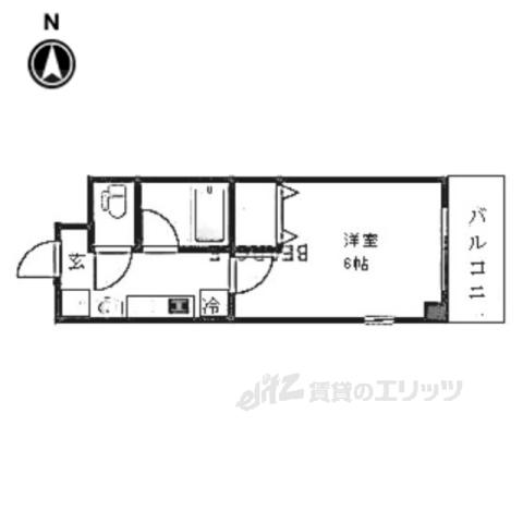 バインオーク イレブン(1K/6階)の間取り写真