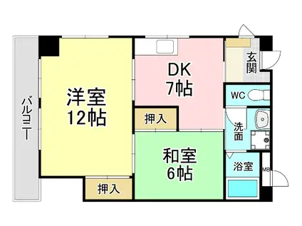 第7ACビル(2DK/3階)の間取り写真