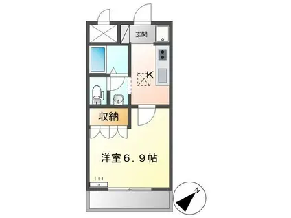 LOUNGE(1K/1階)の間取り写真