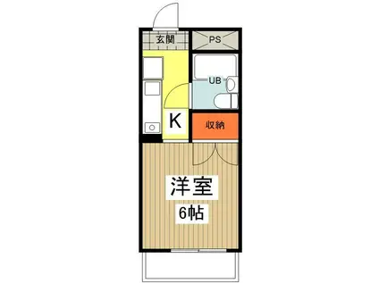 アーバンライフ秋山(1K/3階)の間取り写真