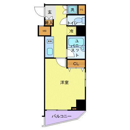 パークウェル文京千石(1K/2階)の間取り写真