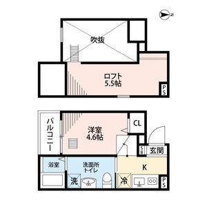 プランドールN(ワンルーム/1階)の間取り写真