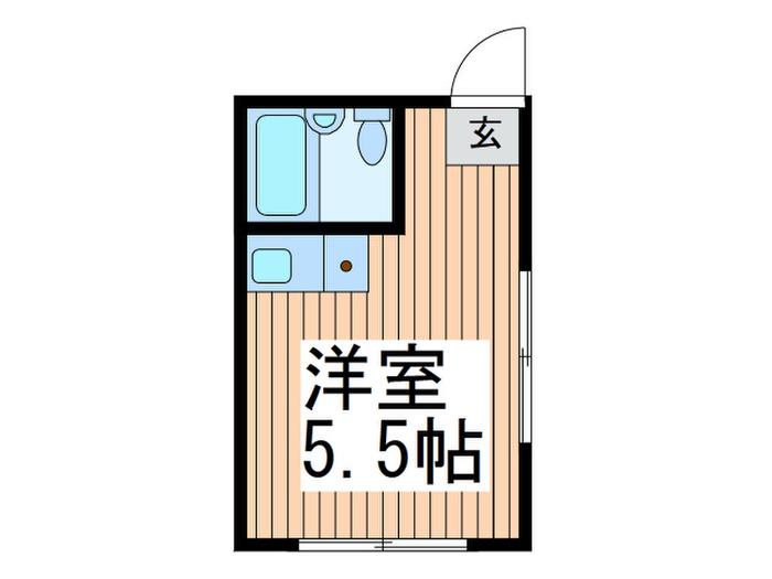 ハイツ川口(ワンルーム/1階)の間取り写真
