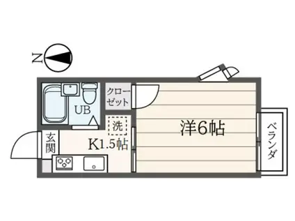 プラムハウス(1K/1階)の間取り写真