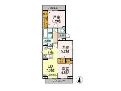 メゾン シャルム(3LDK/3階)の間取り写真