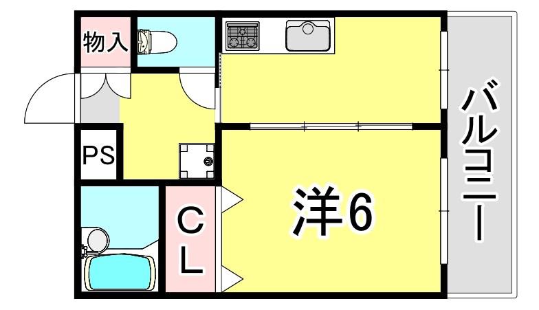 リンケージIII(1DK/5階)の間取り写真