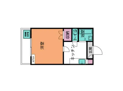 サンハイツいずみ(1K/2階)の間取り写真