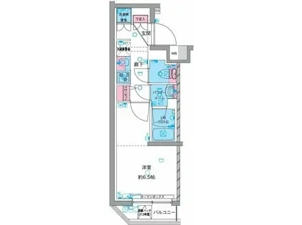 GENOVIA町田(1K/4階)の間取り写真