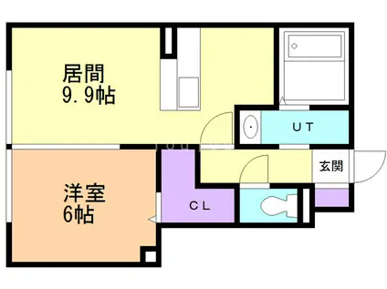 グランドスイート匠五番館(1LDK/1階)の間取り写真