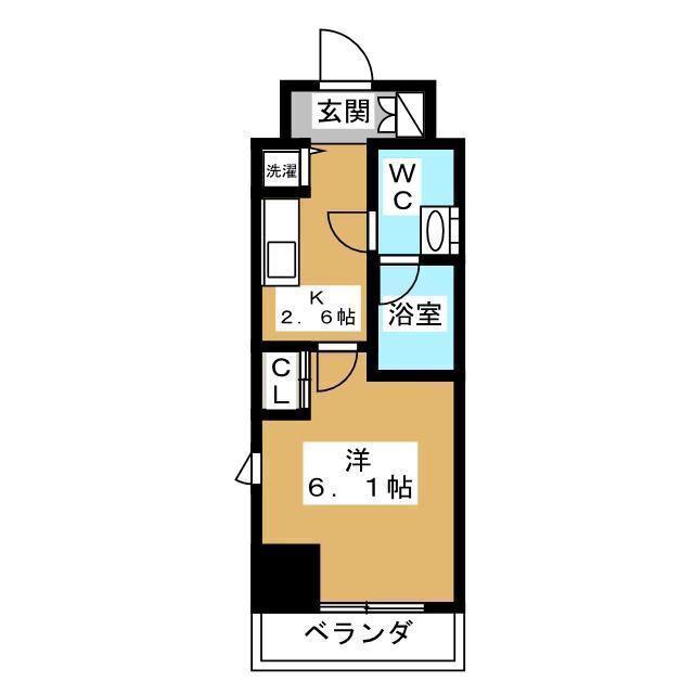 コンフォリア両国DEUX(1K/2階)の間取り写真