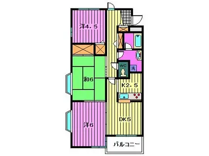 エスポワール(3DK/3階)の間取り写真