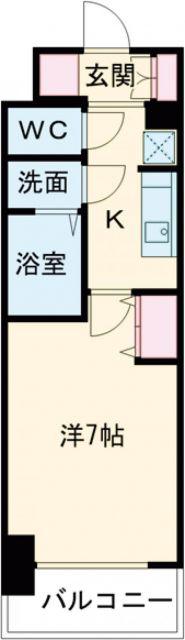 メイクスWアート丸の内(1K/6階)の間取り写真