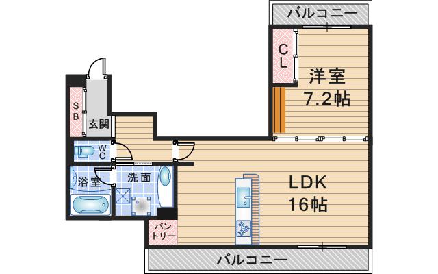 DAIWA CITY NAKASAKURAZUKA(1LDK/1階)の間取り写真
