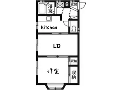 ORK HEIGHTS オークハイツ(1LDK/2階)の間取り写真