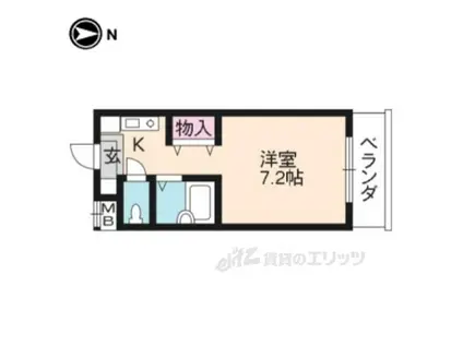 セントガーデン(1K/5階)の間取り写真