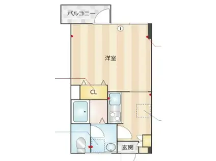 2沿線利用可 四谷三丁目駅 曙橋駅 2018年フルリフォーム済み(1K/4階)の間取り写真