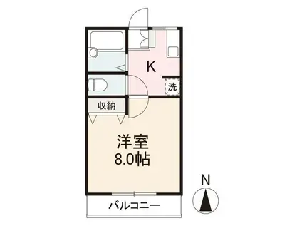 ハイム新天地(1K/1階)の間取り写真