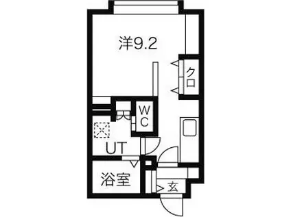 メディオフラム511(1K/3階)の間取り写真