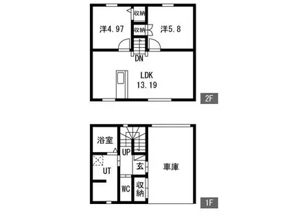 STONE VIILAGE(2LDK/1階)の間取り写真