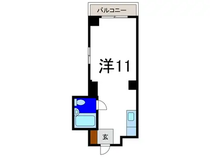 アーバンハイム東(ワンルーム/6階)の間取り写真