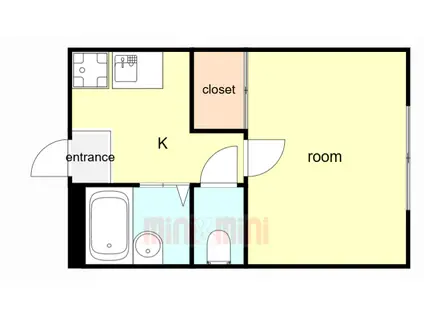 エミネント多田(1K/3階)の間取り写真