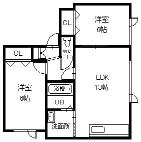 マイステージ(2LDK/2階)の間取り写真