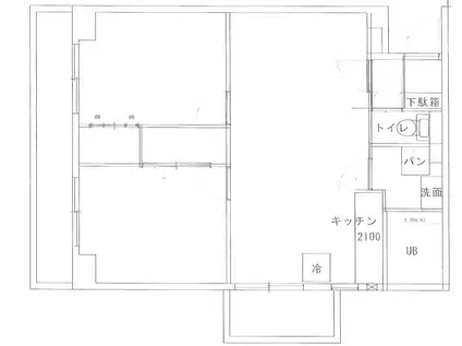 ウサミマンション(2LDK/3階)の間取り写真