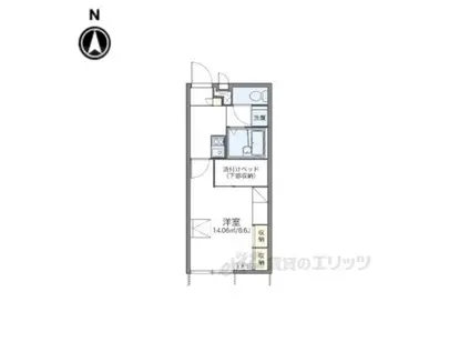 レオパレスシャルム メゾン木津(1K/1階)の間取り写真