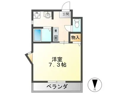 DWELL GOKENYA(1K/1階)の間取り写真