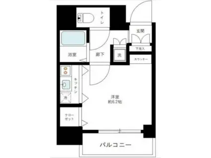 ヴェローナ空港西ルッソ(1K/5階)の間取り写真