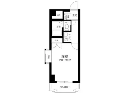 ダイホープラザ調布(1K/3階)の間取り写真