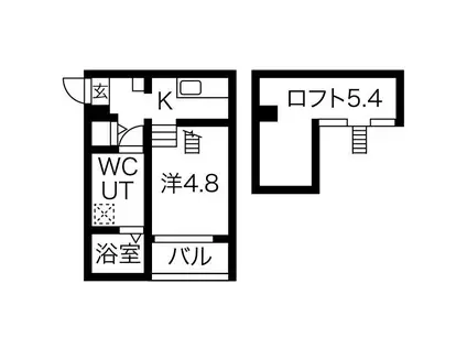 ラ・カンパネラ(ワンルーム/1階)の間取り写真