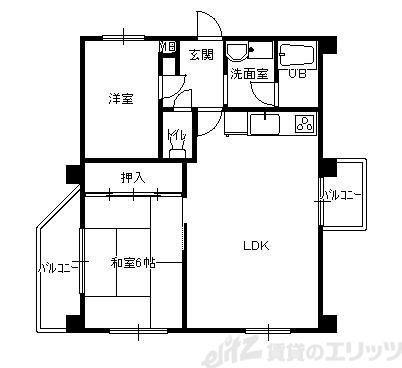 コンプリーションI(3LDK/2階)の間取り写真