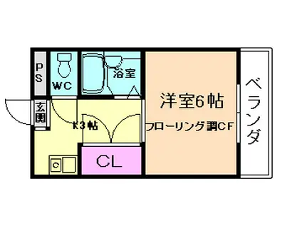 アイワハイツ(1K/3階)の間取り写真