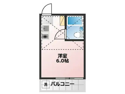 ピアヴァレイ(ワンルーム/2階)の間取り写真