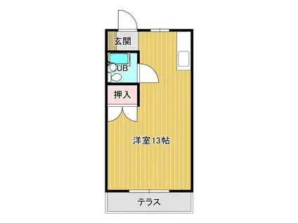 Sマンション6(ワンルーム/1階)の間取り写真