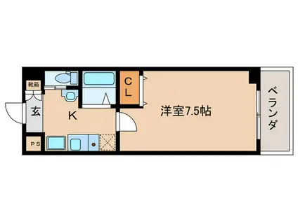 ピュアドミトリーシミズ(1K/6階)の間取り写真