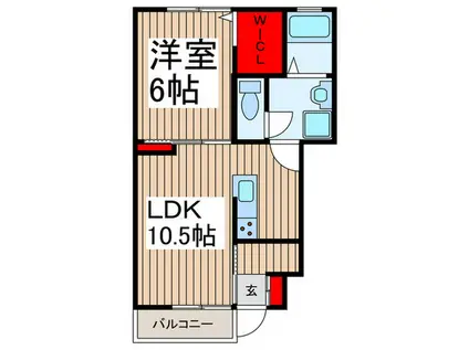武蔵藤沢駅 徒歩7分 都市ガス 1LDK(1LDK/1階)の間取り写真