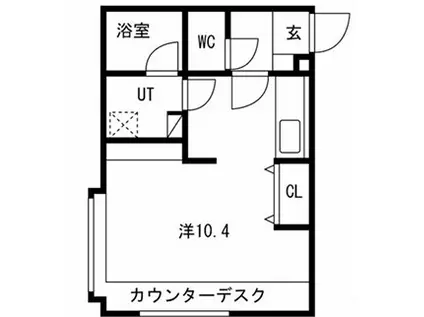 シュヴァルツヴァイス(1K/2階)の間取り写真