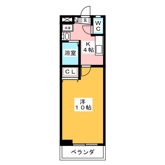 フォレスト有玉台(1K/3階)の間取り写真